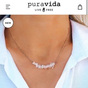 Pura Vida Clear Quartz Chip Choker